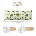green avocado Long Body Pillow Cover Hidden Zipper Body Pillow Case
