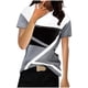 thumbnail image 1 of Moda mujer casual impresión pulóver manga corta camiseta tops blusa OAVQHLG3B Store  lin121212, 1 of 4