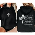 thumbnail image 3 of John 3:16 Christian Hoodie – Double-Sided Jesus on the Cross Graphic Pullover, Bible Verse Faith Hoodie, Spiritual Gift for Believers, 3 of 7
