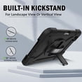 thumbnail image 6 of BMOUO Case for iPad Air 11 Inch M4 (2026) / M3 (2025) / M2 (2024),iPad Air 5th / 4th Generation 10.9 Inch Protective Case Cover with 360°Rotating Stand and Hand / Shoulder Strap, Black, 6 of 8