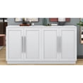 thumbnail image 2 of Sideboard Cabinet, 4 Doors With Adjustable Shelves For Spacious Kitchen Storage (white) - Elegant Option And Shelves, White Cabinet & Living Room, 2 of 6