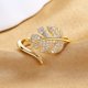 thumbnail image 4 of Anillo hoja de diamantes para mujer Alliance-Or JAMW Sencillez, 4 of 5
