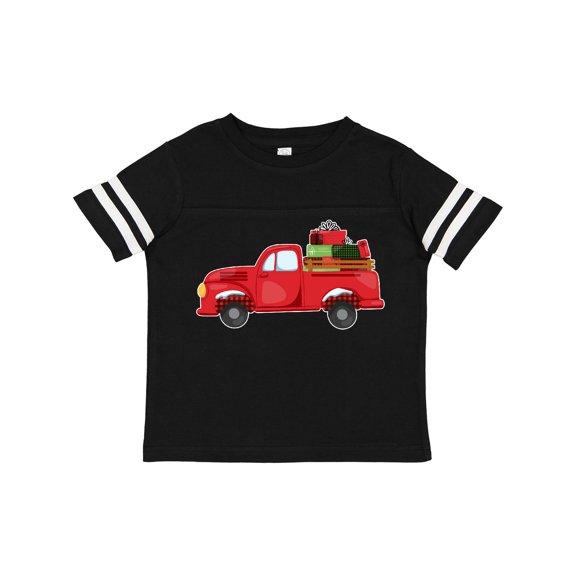 Inktastic Christmas Red Vintage Truck with Presents Boys or Girls Toddler T-Shirt
