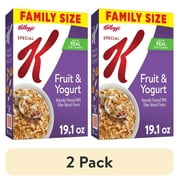 (2 pack) Kellogg's Special K Fruit and Yogurt Breakfast Cereal, Family Size, 19.1 oz Box
