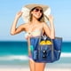 thumbnail image 3 of Bolsas de playa impermeables y resistentes a la arena, bolsa de playa de malla para mujer, bolsa de piscina para natación, bolsa de playa para vacaciones, cierre de cremallera, 3 of 6