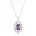 thumbnail image 1 of Amethyst Oval Drop Necklace, 1 of 1