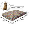 thumbnail image 2 of Skull Pet Bed, Skull and Crossed Pirate Flags Jolly Roger Inspired Pattern Colorful Design Print, Resistant Pad for Dogs and Cats Cushion with Removable Cover, 24" x 39", Multicolor, by Ambesonne, 2 of 4
