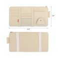 thumbnail image 5 of Luckybay Car Visor Organizer, Auto Interior Accessories, Car Truck SUV Storage Pouch Holder, with Multi-Pocket Net Zipper (Beige), 5 of 6