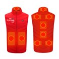 thumbnail image 2 of Heated Gilet for Men Women USB Charging Heated Vest with 3 Adjustable Temperature Electric Heated Body Warmer Washable Red S, 2 of 5