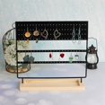 thumbnail image 3 of White 144-Hole Jewelry Rack Desktop Earring Ring Stand Necklace Jewelry Display Stand Rings Jewelry Stand, 3 of 8