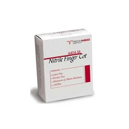 TECHMED Nitrile Finger Cots Powder Free Large 144 Count Box