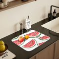 thumbnail image 5 of Yayeee Dish Drying Mat for Kitchen Counter 16" x 18" Microfiber Super Absorbent Coffee Decorative Pad, Cute Watermelon, 5 of 9