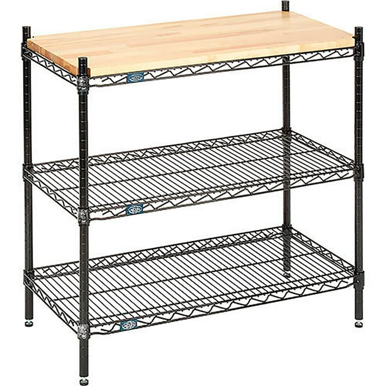 Nexel 3 Shelf Chrome Wire Shelving Display Unit Starter 24