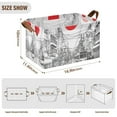 thumbnail image 7 of Yayeee Foldable Storage Basket for Shelves with Handles Waterproof Cloth Bins, White Streets, 7 of 7