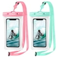 thumbnail image 1 of Funda impermeable para teléfono CACOE, flotante, universal, paquete de 2, 1 of 7