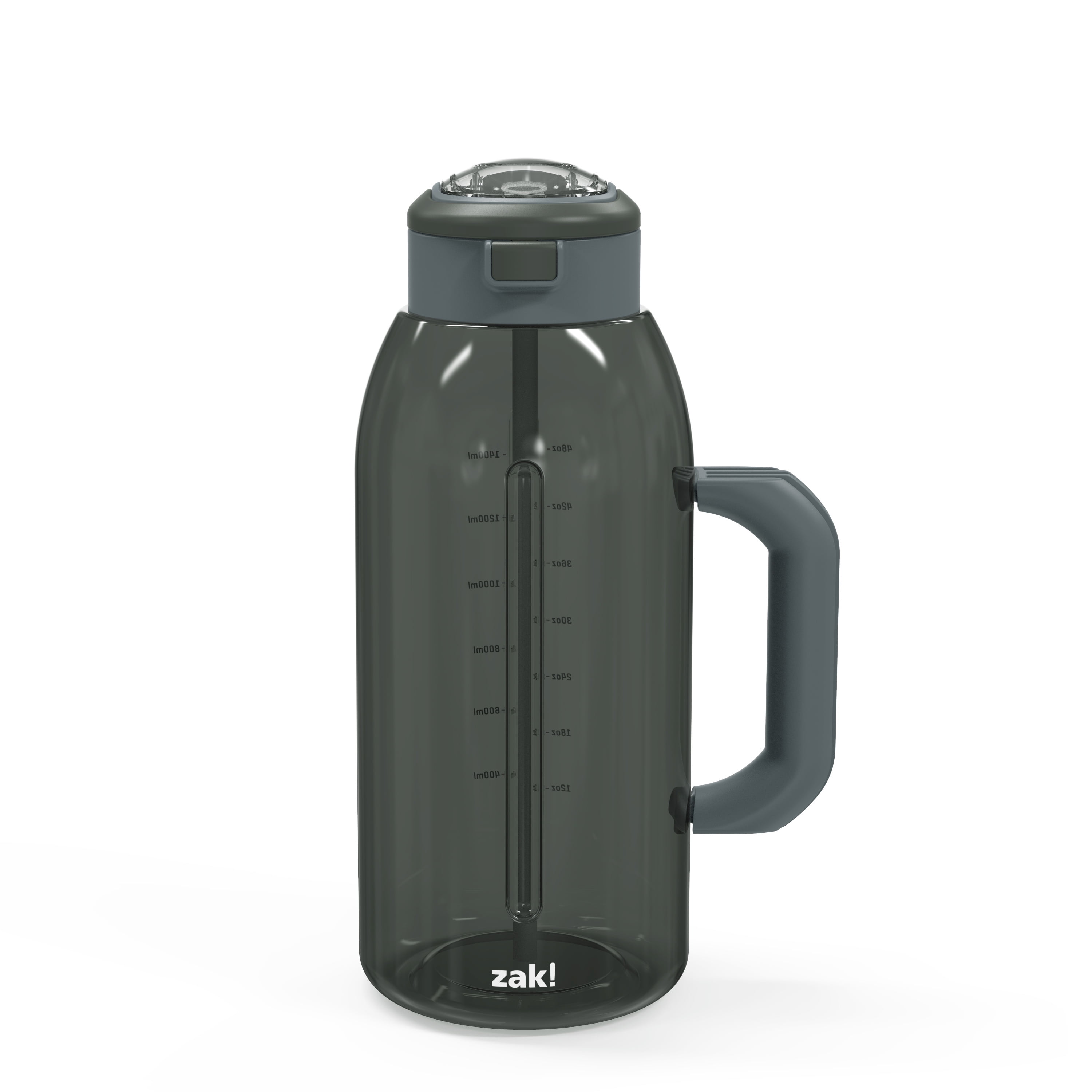 Zak Designs 64 oz Charcoal Black Stainless Steel Water Bottle with