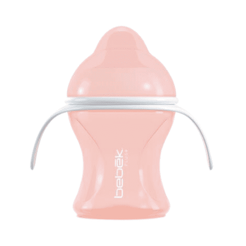 Biberón Con Asas Bebek Plus Boquilla Flexible Rosa - 5oz/150ml - 9+meses