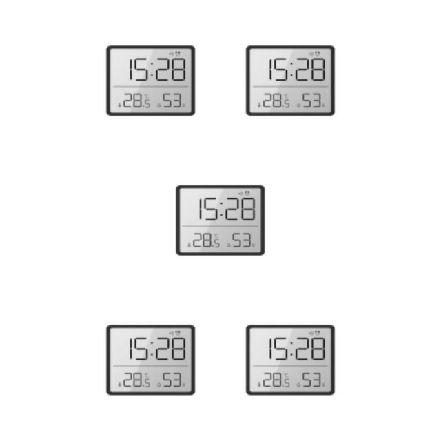 Inteprter Never Be Late Again Despertadores digitales con múltiples alarmas Reloj digital atemporal Wall Silent black 8218 Type2 NO2