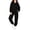 Black, variant on ATOGUTA Girl's Clothes Size 2T-14 Kids Fashion Tracksuit Two Piece Outfits Full Zip Sweatshirt and Sweatpants with Pockets Orange