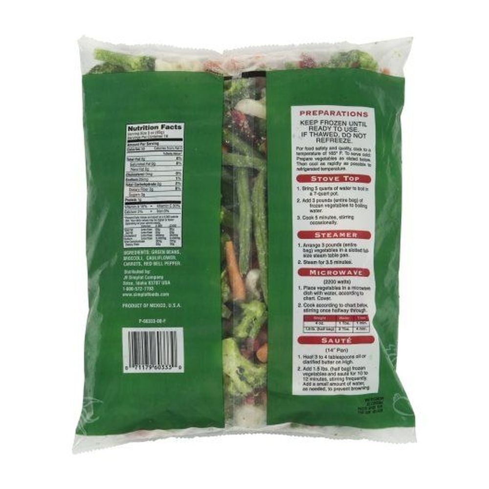 Culinary Select Antigua Vegetable Blend - 3 lb. package, 8 packages per case