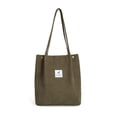 thumbnail image 1 of Bolso de pana Qarigey para niña bandolera de gran capacidad verde, 1 of 6