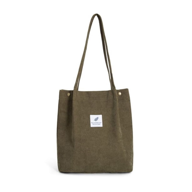 Minnieouse Bolso de pana para mujer y niña, bandolera de gran capacidad a la moda con correa para el hombro, artículos diversos, bolsas para Bolsas de mensajero y de hombro Verde