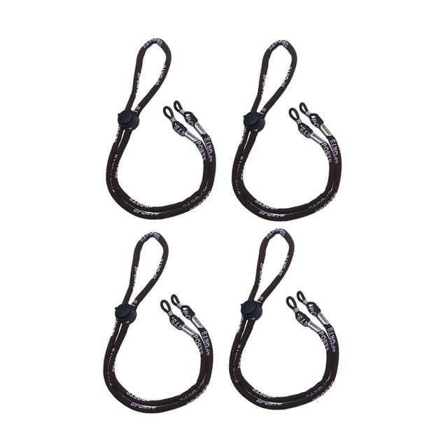 4PCS Sports Glasses Rope Fixed Anti-Slip Chain Anti-lost Belt Swimming Goggle Adjustable Lanyard Movement Glasses Accessories (Brown)