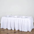 thumbnail image 2 of Efavormart 17ft White Accordion Pleat Polyester Table Skirt for Kitchen Dining Catering Wedding Birthday Party Decorations Events, 2 of 5