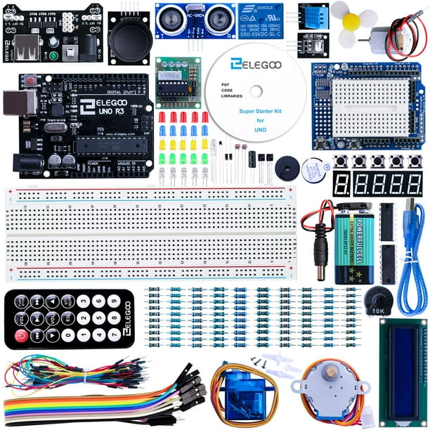 Kit de inicio ELEGOO UNO Project con tutorial y placa UNO R3