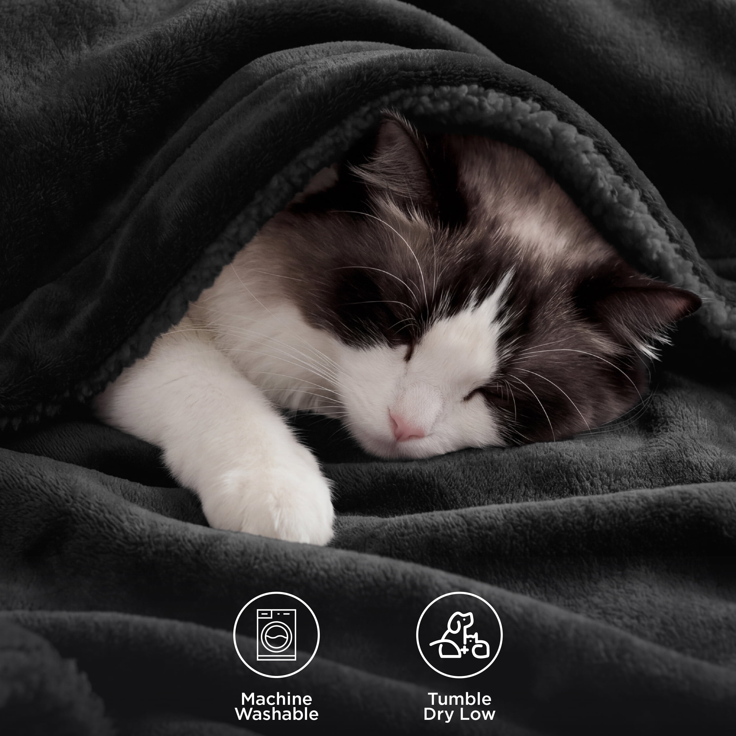 U by Bedsure Sherpa Fleece Throw Blanket Charcoal - Thick and Warm, Soft and Fuzzy Throw, 50x60 inches