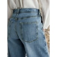 thumbnail image 4 of Women's Wide Leg Pants Flared Jeans Double Breasted Stitched Low Waisted Loose Comfortable Casual Denim, 4 of 7