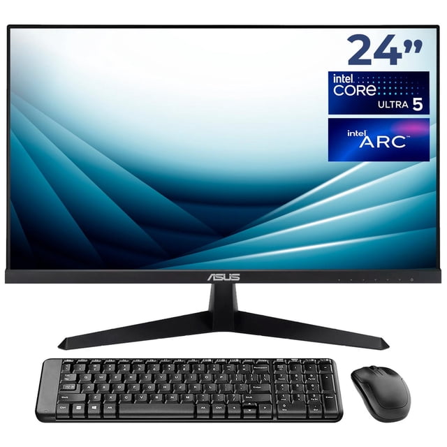 Computadora Escritorio ASUS Mini PC Z7 PLUS AI Intel Core Ultra 5 125H NPU 33 TOPS 16GB DDR5 SSD 1TB Monitor 24 1ms 120Hz Teclado Mouse Inalambrico W11H-T WiFi 6E BT Gaming casual, trabajo y estudio