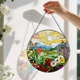 thumbnail image 3 of Vidriera Suncatcher Pauyadu Mountain con flores silvestres, 20 cm, 3 of 6
