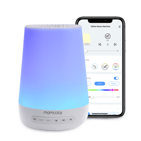 Momcozy Máquina de Sonido para Bebés, Chupete para Bebés con Luz Nocturna de Descanso, Máquina de Ruido Blanco