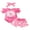 Pink, variant on Baby Girl Summer Outfits Letter Print Short Sleeve Rompers Sunflower Print Shorts Headband 3Pcs Clothes Set