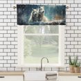 thumbnail image 3 of Wolf Window Curtain Valances Winter Snow Wildlife Animal Safari Hunting Theme Privacy Window Valances for Living Room Kitchen 54 by 18 in, 1 Panel, 3 of 6