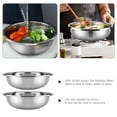 thumbnail image 3 of 2PCS Pot 2 Pcs Stainless Vegetable Basin Large Mixing Bowl Bowls Food Containers Flat Bottom Kitchen Wash White, 3 of 4