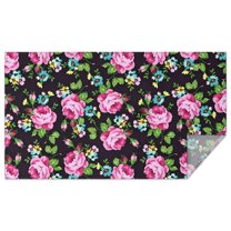 Pioneer Flower Floral Print Pattern Rectangle Tablecloth 60"x102",Waterproof Polyester Rectangle Table Cloth, Wipeable Spillproof Polyester Tablecloth for Dining, Camping, Indoor and Outdoor