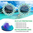 thumbnail image 3 of Lunettes de Soleil à Fleur Ronde pour Filles, Lunettes Mignonnes en Forme de Fleur Rétro Marguerite pour Enfants Protection UV 400, 3 of 6