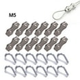 thumbnail image 3 of 12PCS Duplex Clamp and Wire Rope Thimble Kit 304 Stainless Steel Rope Clip, 3 of 6
