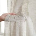 thumbnail image 5 of THD Zoey Faux Linen Textured Semi Sheer Window Rod Pocket Thick Curtains Drapery Panels, 2 Panels, 5 of 9