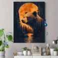 thumbnail image 4 of Qisvanset 12x16 Inch 2D Flat Framed Canvas Art, Majestic Bear Bold Forest Nature Inspired Home Wall Art Decor, 4 of 5