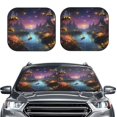 thumbnail image 2 of Windshield Sun Shade, Magical Bees Twilight River Foldable Car Sun Shade Windshield for Front, 2 Pieces, 2 of 7