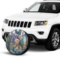 thumbnail image 2 of KAKALAD Cactus Floral Succulent Plants Nature 09 Spare Tire Cover Universal Vehicle Accessories Buckle Car Tools 17”in, 2 of 6