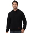 thumbnail image 4 of QPNGRP Men's Pullover Hoodies Plaid Long Sleeve Drawstring Casual Hooded Sweatshirts with Kanga Pockets Black 2XL, 4 of 6