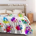 thumbnail image 4 of LHSHID Super Soft Soccer Blanket Throw Soccer Ball Blankets Lightweight Flannel Warm Cozy Football Blanket Gifts for Sport Fans Kids Adults 40"x50", 4 of 7