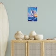 thumbnail image 3 of Stupell Industries Contemporary Abstract Boat at Sunset White Framed Giclee Art, 12 x 18, by LSR Design Studio, 3 of 7