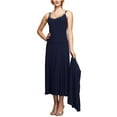 thumbnail image 3 of Alex Evenings embellished scoop neck sleeveless popover A-line matte jersey dress with matching 3/4 sleeve jacket, 3 of 4