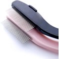 thumbnail image 3 of Folding Eyelash Comb, 4 Pcs Eyebrow Comb Metal Teeth, Professional Tool For Define Lash & Brow,11cm,pink*2pcs, Black*2pcs, 3 of 5