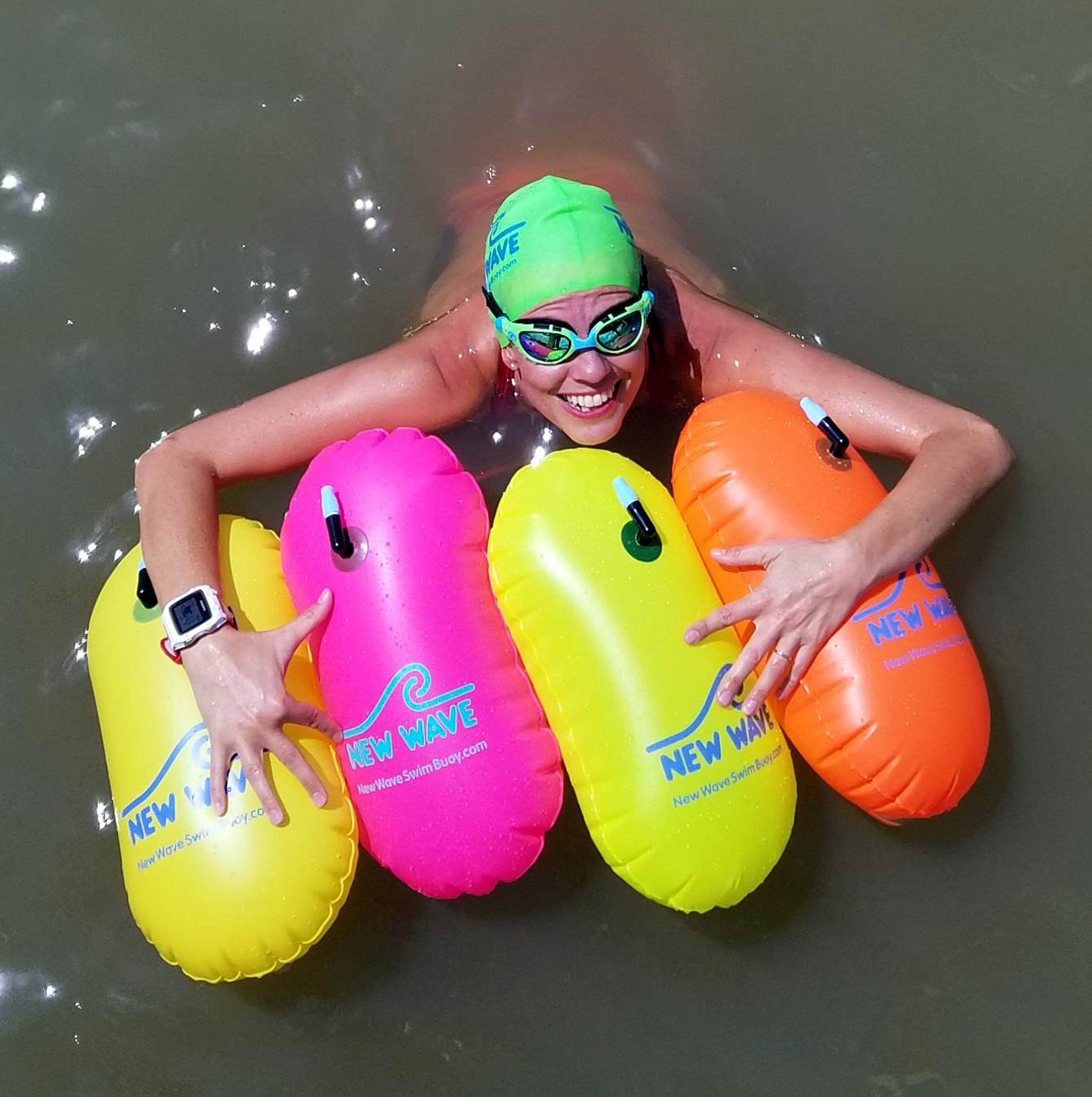 Inflatable swim cheap buoy